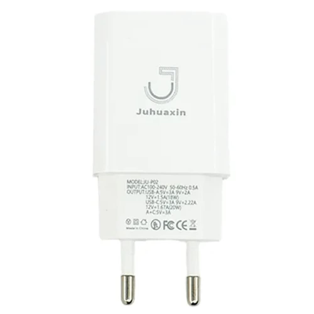 Cargador Juhuaxin JU-P02 Tipo-C 20W Con Cable USB-C - White