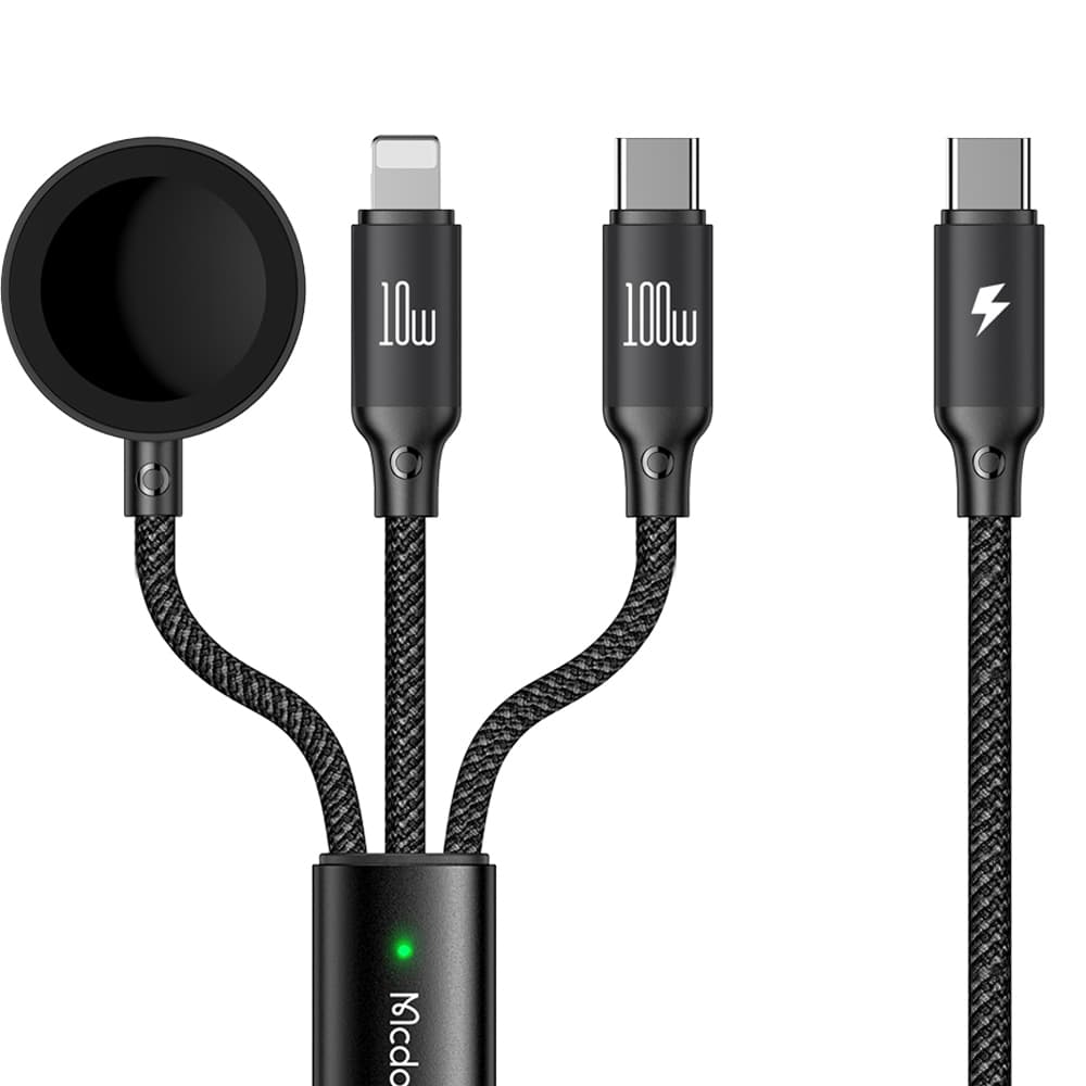 Cargador Mcdodo CA-494 USB-C a Lightning/USB-C/Wireless Charger - Black
