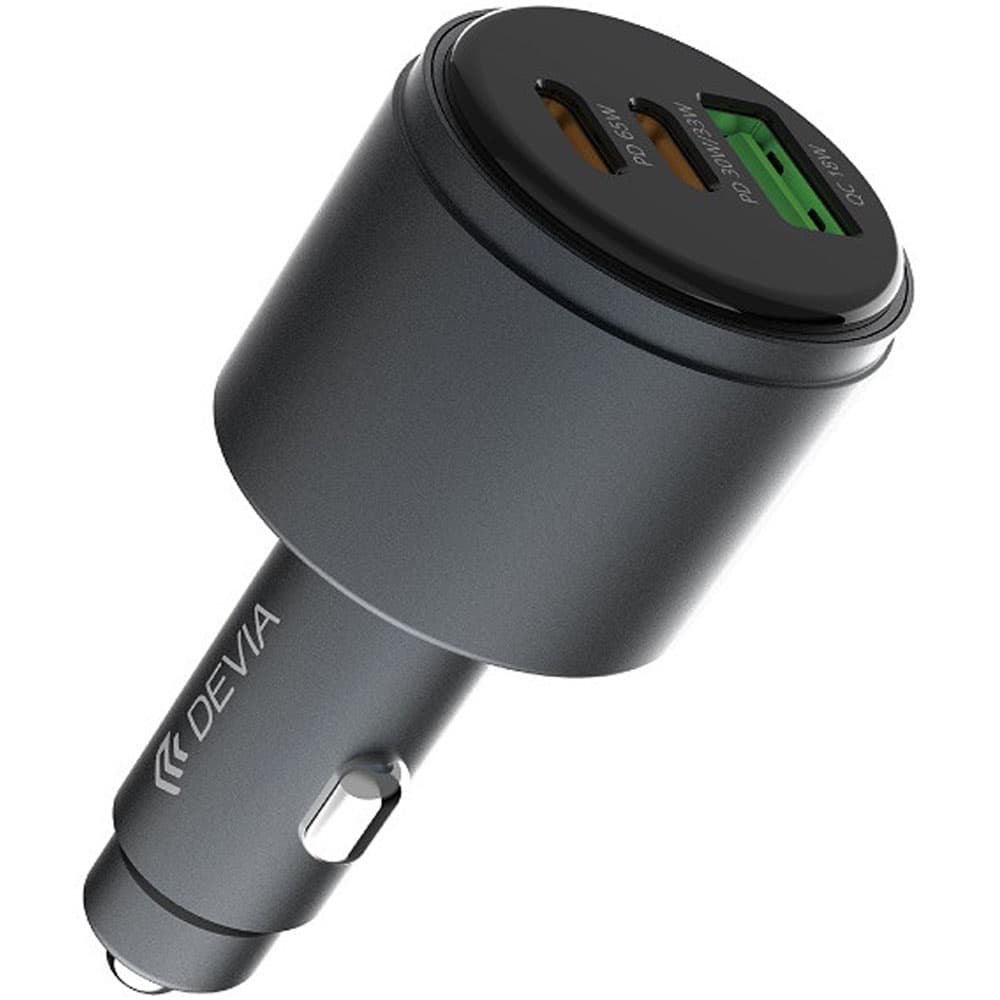 Cargador para Vehículo Devia USB+Dual C 116W - Metal Gray