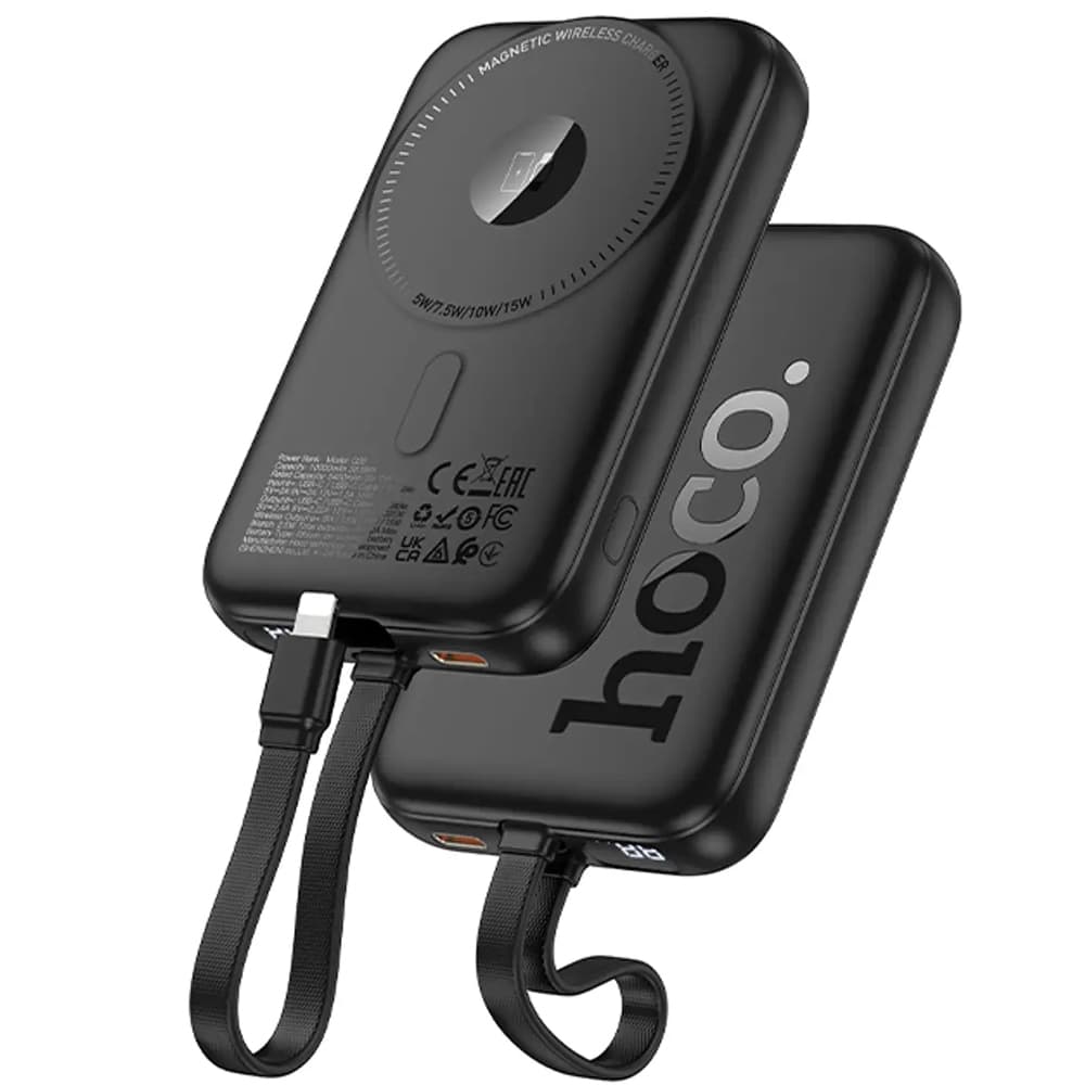 Cargador Portatil Hoco Q35 20W 10000mAh + Cable Lightning - Black