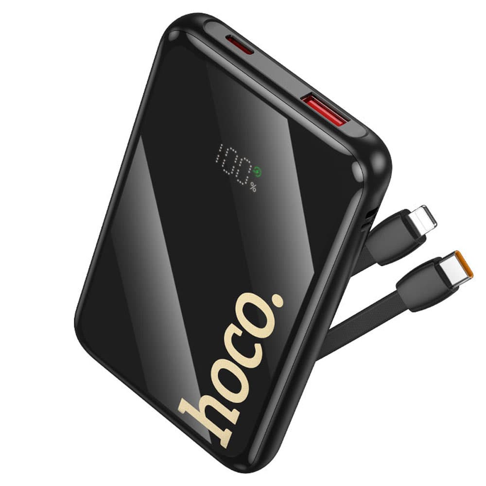 Cargador Portátil Hoco Q37 20W 10000mAh + Cable Lightning/USB-C - Black