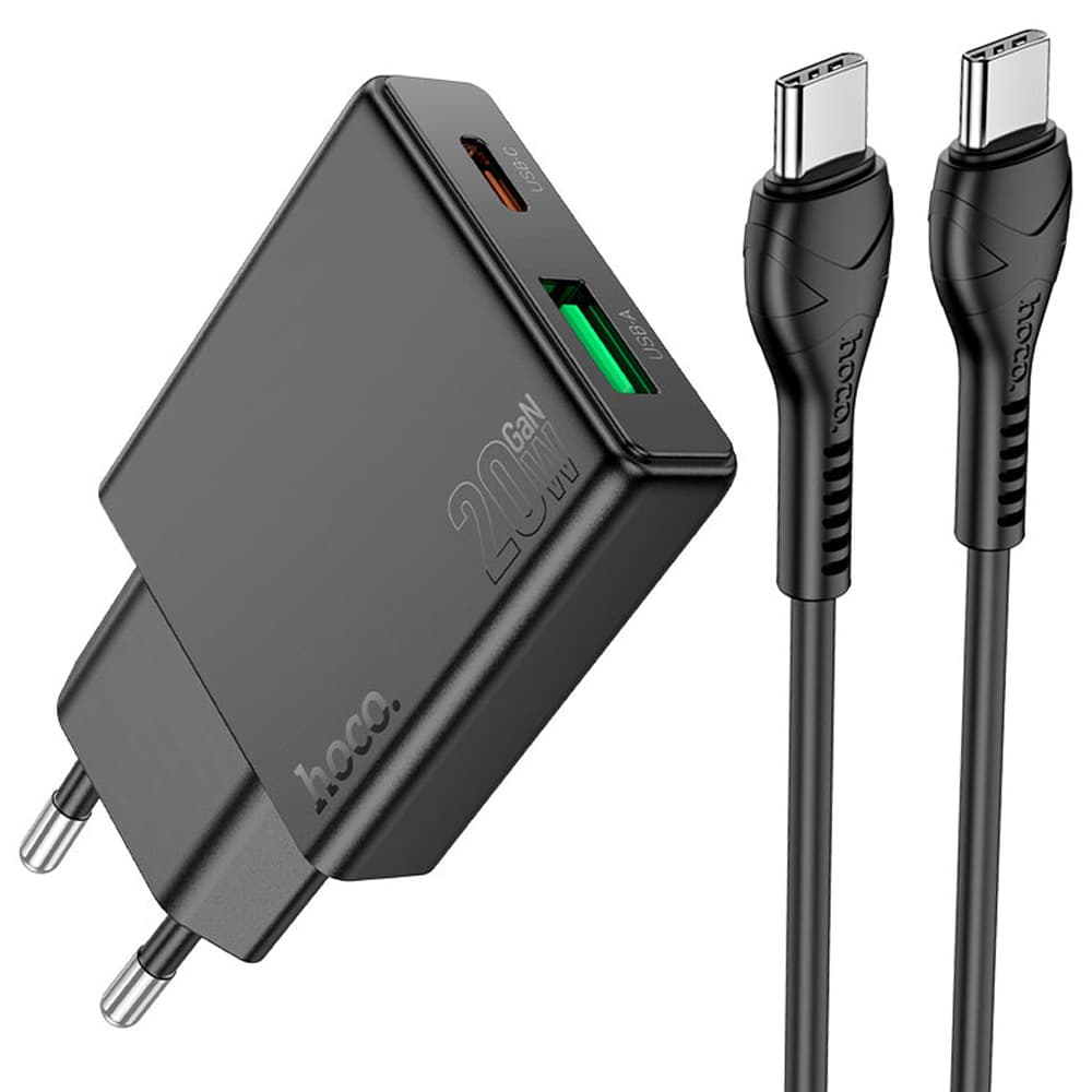 Cargador Portatil N38 PD20W+QC30 Dual USB/USB-C - Black