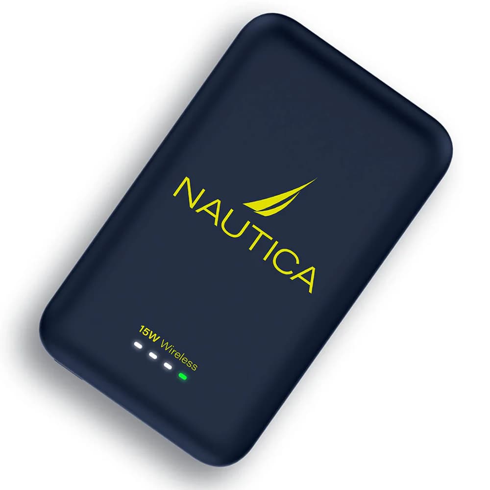 Cargador Portatil Wireless Nautica PB205 Urban Magnetic 5000MAH- Navy/Yellow
