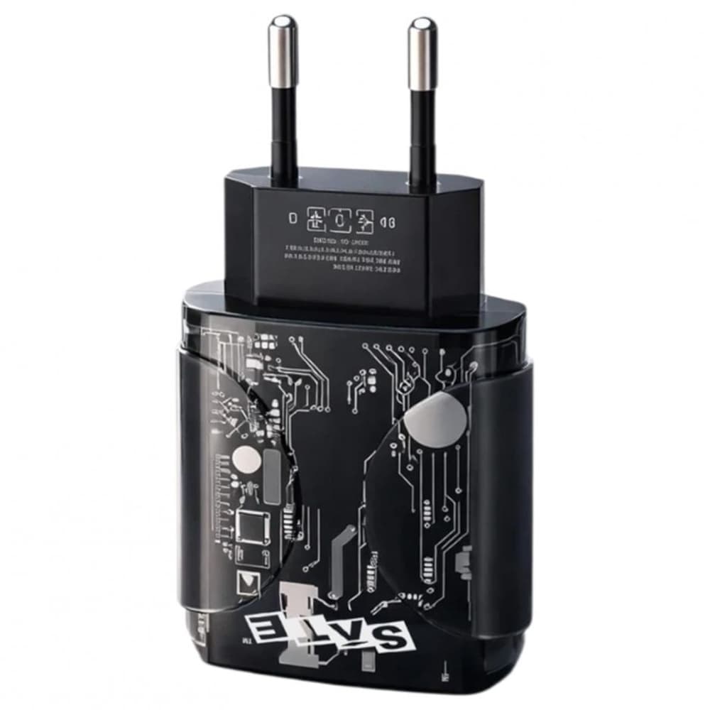 Cargador Satellite A-CC1203 USB-A/USB-C - Negro Transparente