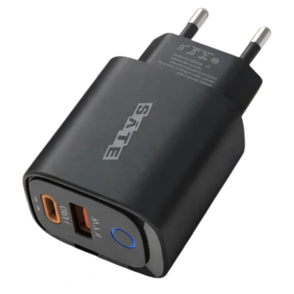 Cargador Satellite A-CC1204 USB-A/USB-C - Negro
