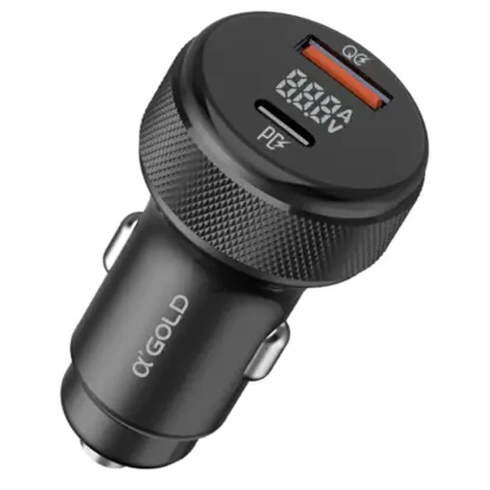 Cargador Vehicular A'Gold Pro CJ12-4 Turbo USB-A/USB-C 60W - Black