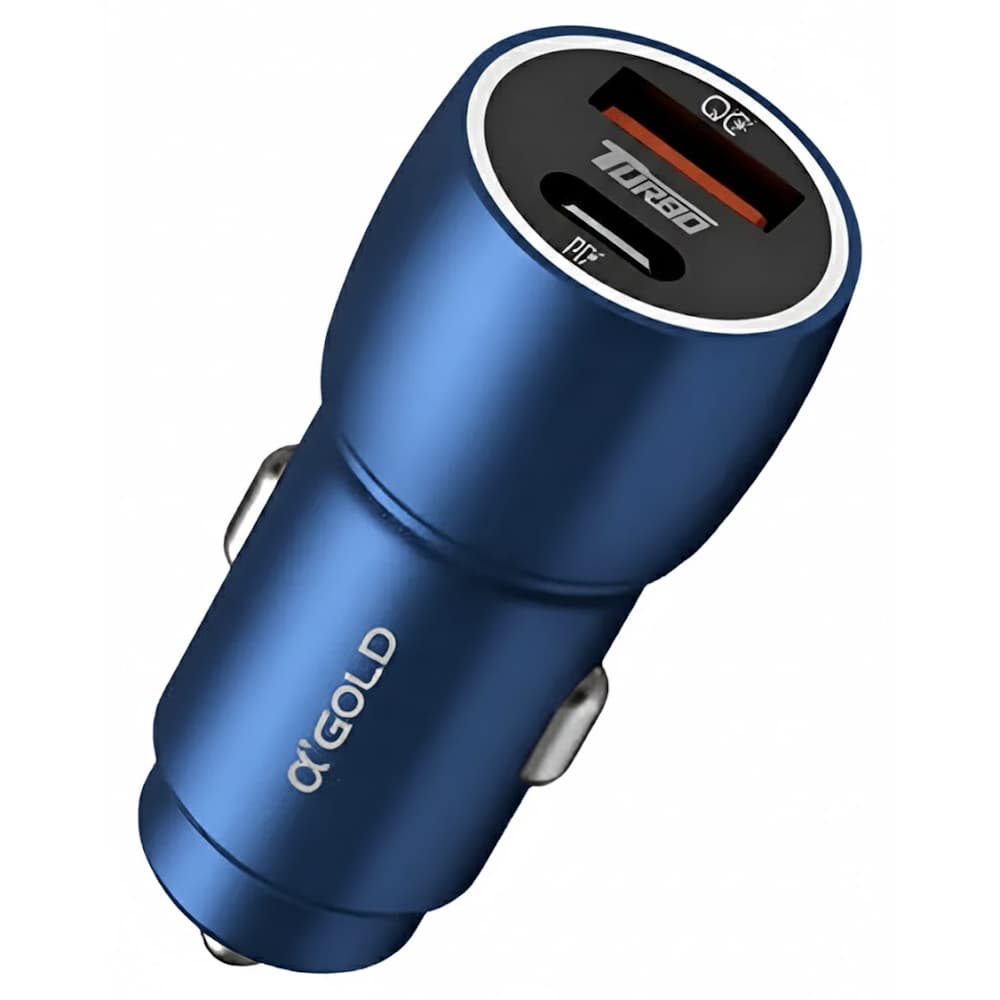 Cargador Vehicular A'Gold Pro CJ13-4 Turbo USB-A/USB-C 60W - Blue