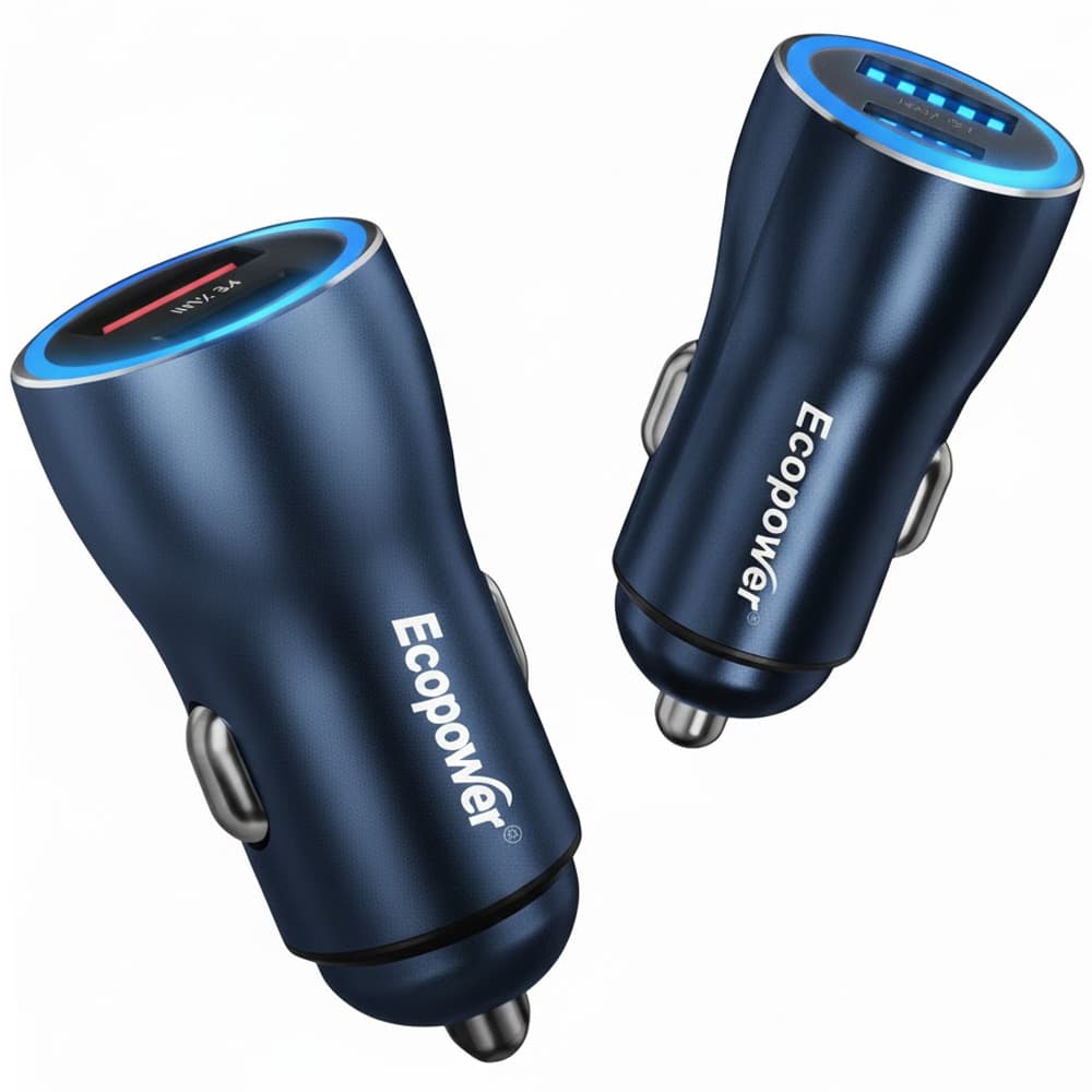 Cargador Vehicular Ecopower EP-7023 30W USB-C/USB-A - Azul