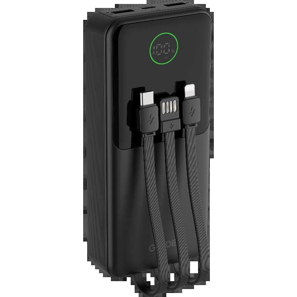 Carregador Portátil G-TiDE Easy1 10.000 mAh 5 Saídas USB e USB-C - Preto