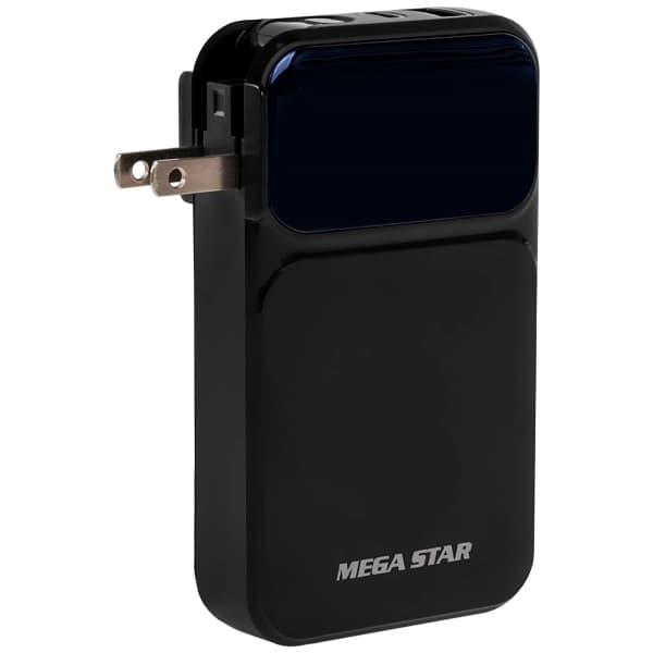 Carregador Portátil MegaStar CH07 10.000 mAh 2 Saídas Lightning USB-C USB - Preto