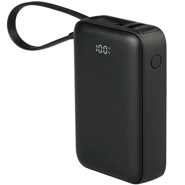 Carregador Portátil MOX MO-PB1020 10.000 mAh 2 Saídas USB e USB-C - Preto