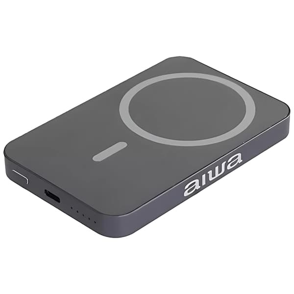 Carregador Portátil Wireless Aiwa AWPBF5W 5.000 mAh para Smartphones - Cinza