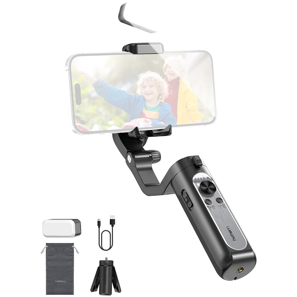 Estabilizador Gimbal Hohem iSteady XE Kit A-RM96B con 3 ejes para Smartphones - Negro