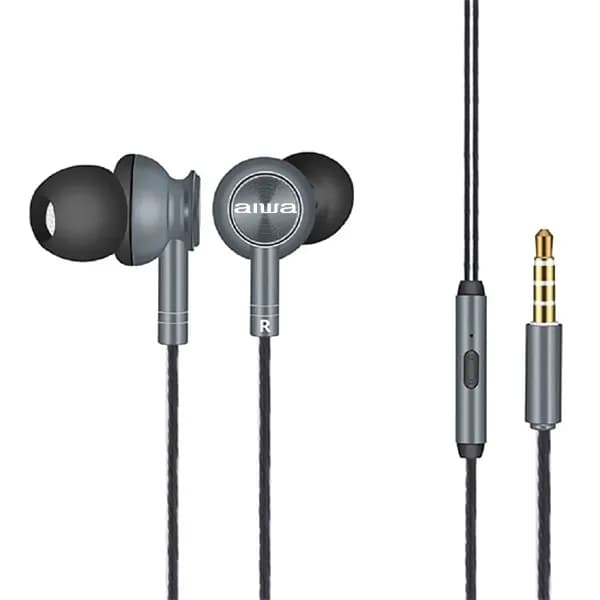 Fone de Ouvido Aiwa AWF1G com Microfone - Cinza Preto