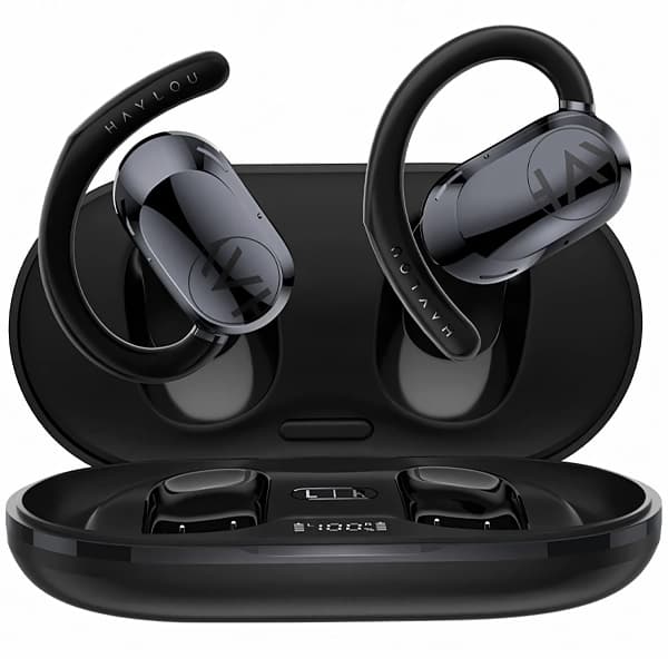Fone de Ouvido Sem Fio Haylou Earhook 1 OW02 com ENC - Preto