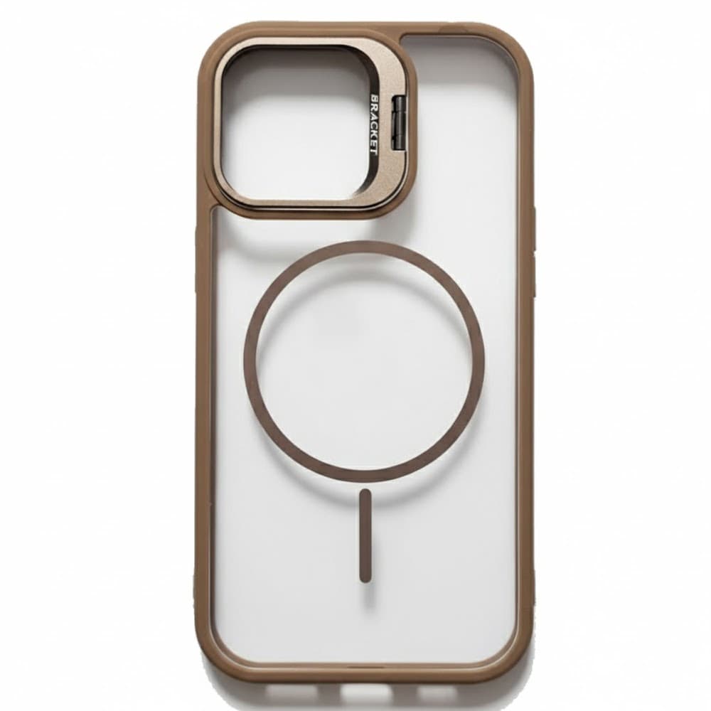 Funda Metal Stand Para Iphone 16 Pro - Brown