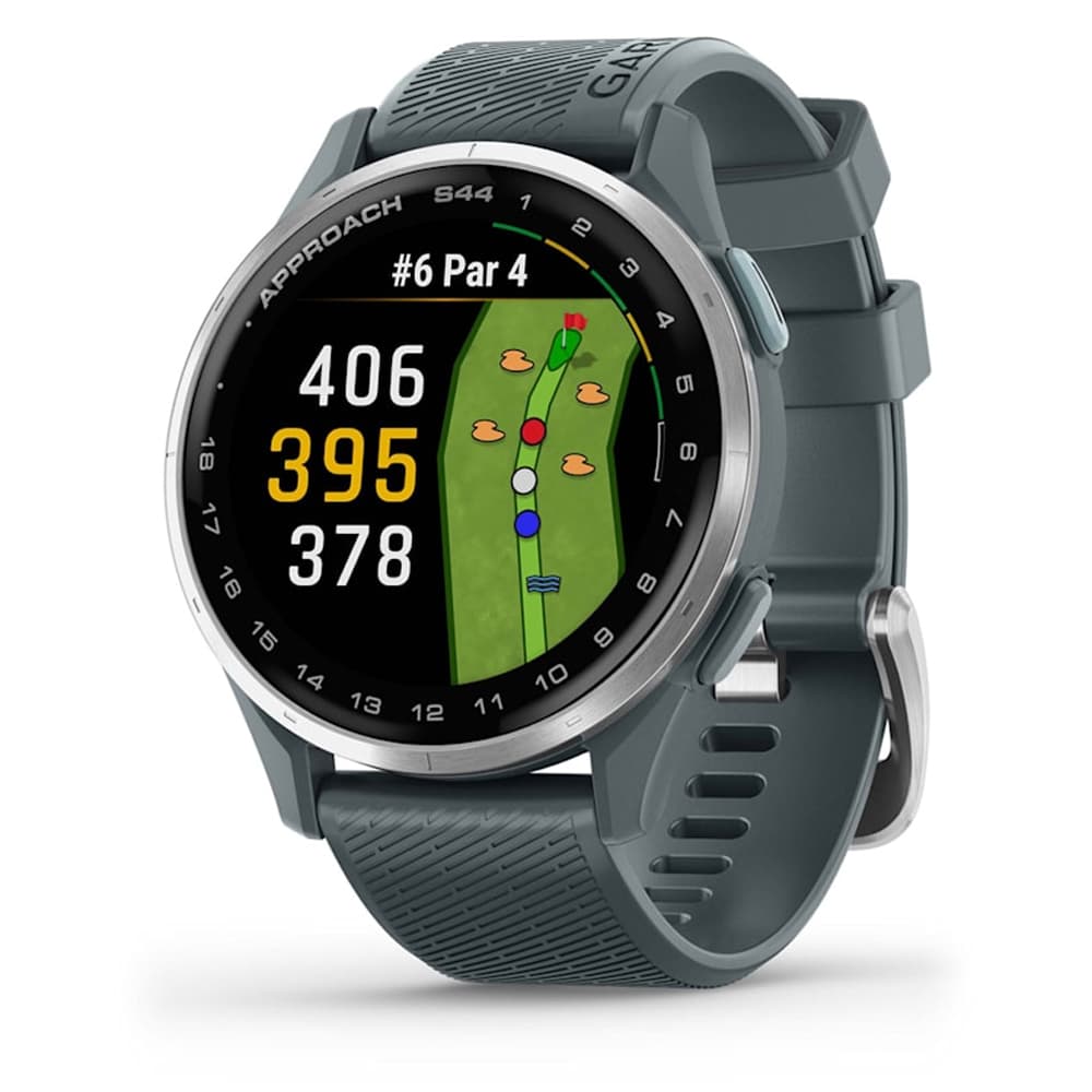 Garmin Approach S44 010-03009-01 com Tela AMOLED / 5 ATM / 43mm / Wi-Fi - Silver Twilig