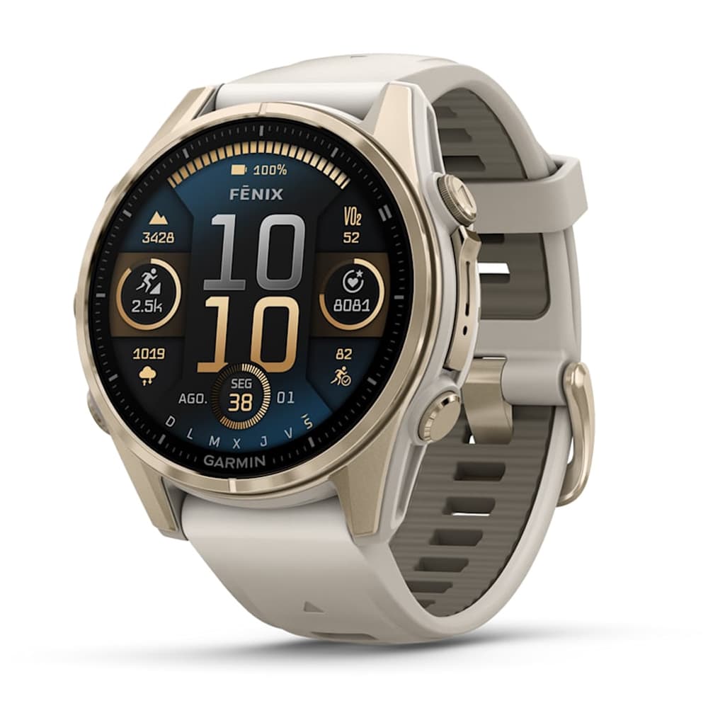 Garmin Fenix 8 AMOLED 010-02903-10 de 43mm com 32GB / 10 ATM / Wi-Fi - Gold