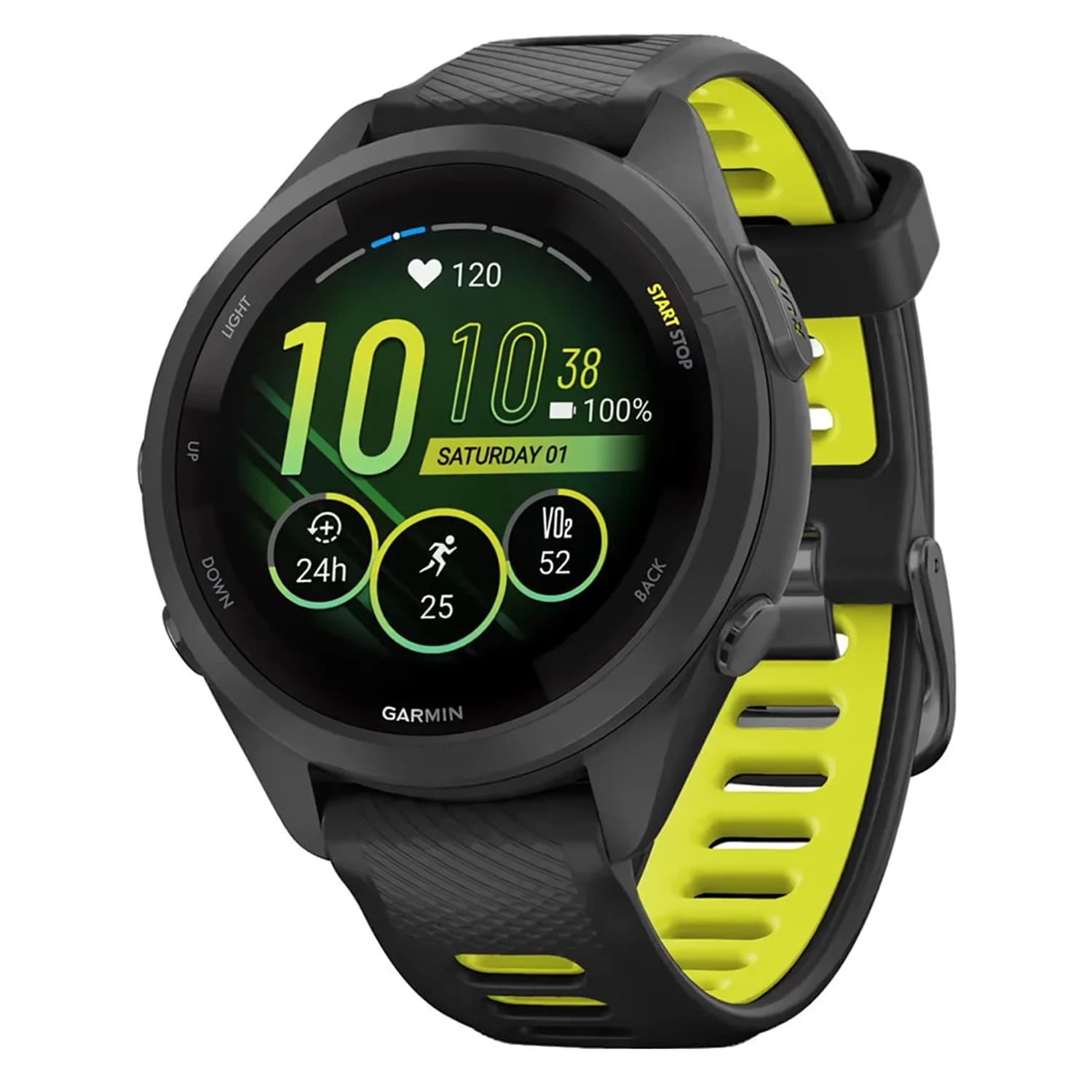 Garmin Forerunner 265S 010-02810-03 - Preto e Amarelo
