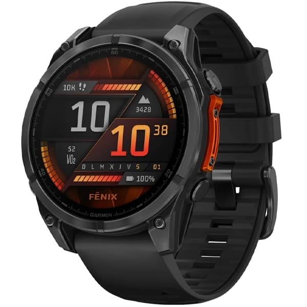 Garmin Relógio Fenix 8 AMOLED 010-02904 47 mm com GPS Wi-Fi - Cinza Preto