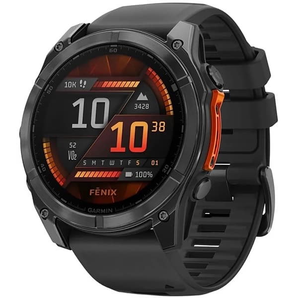 Garmin Relógio Fenix 8 AMOLED 010-02905 51 mm com GPS Wi-Fi - Cinza Preto