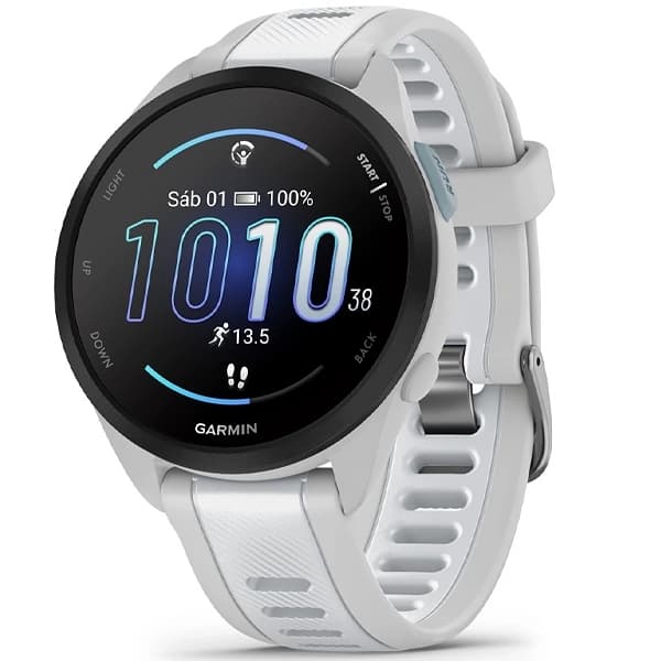 Garmin Relógio Forerunner 165 010-02863 AMOLED com GPS Bluetooth - Cinza Branco