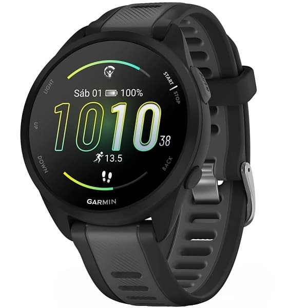 Garmin Relógio Forerunner 165 010-02863 AMOLED com GPS Bluetooth - Cinza Preto