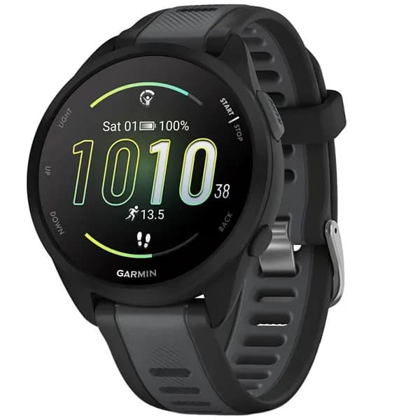 Garmin Relógio Forerunner 165 Music 010-02863 com GPS Bluetooth - Cinza Preto