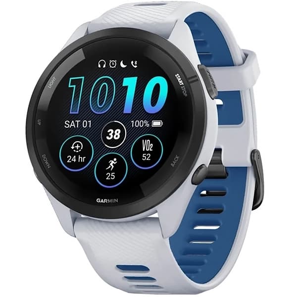 Garmin Relógio Forerunner 265 010-02810 com GPS Wi-Fi - Branco Azul