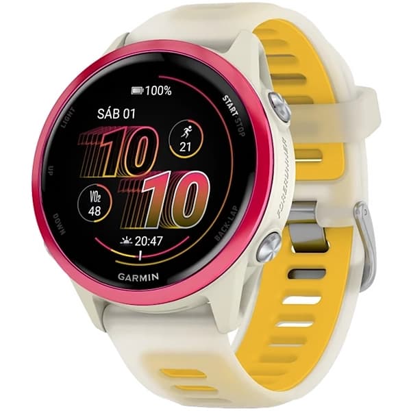 Garmin Relógio Forerunner 570 010-02970 42 mm com GPS Bluetooth - Branco Amarelo