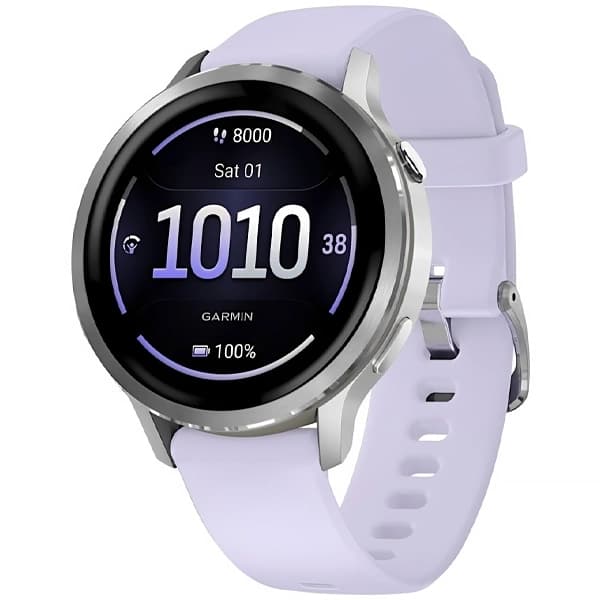 Garmin Relógio Venu 4 010-03013 41mm com GPS Wi-Fi - Prata Roxo