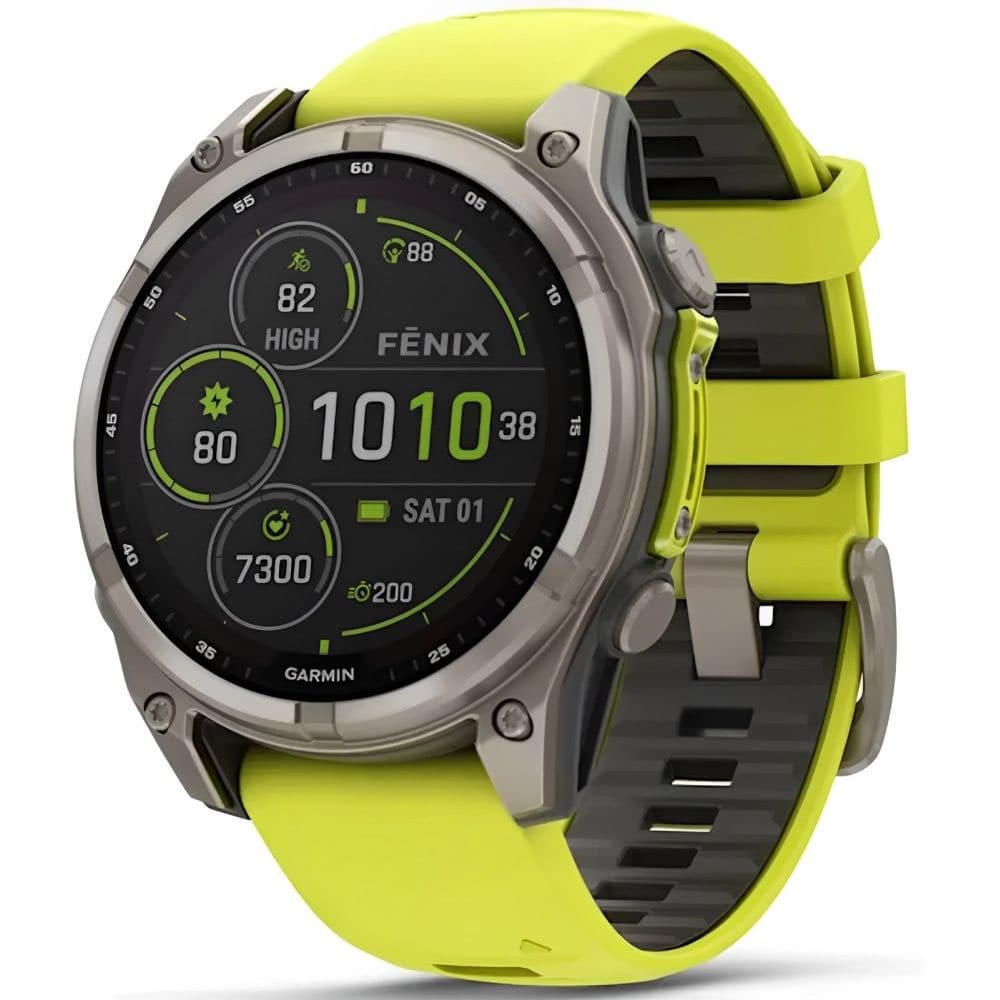 Garmin Reloj GPS Fenix 8 47mm Sapphire Solar 010-02906-20 - Yellow