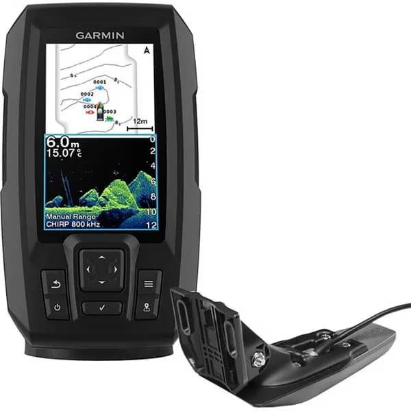 Garmin Sonar para Pesca Striker Vivid 4CV + Transdutor 010-02550 de 4.3" com GPS