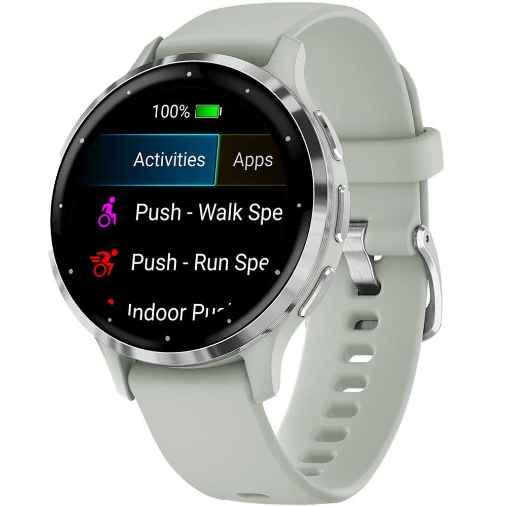 Garmin Venu 3s 010-02785-01 com Tela AMOLED / 5 ATM / 41mm / Wi-Fi / 8GB - Sage Grey