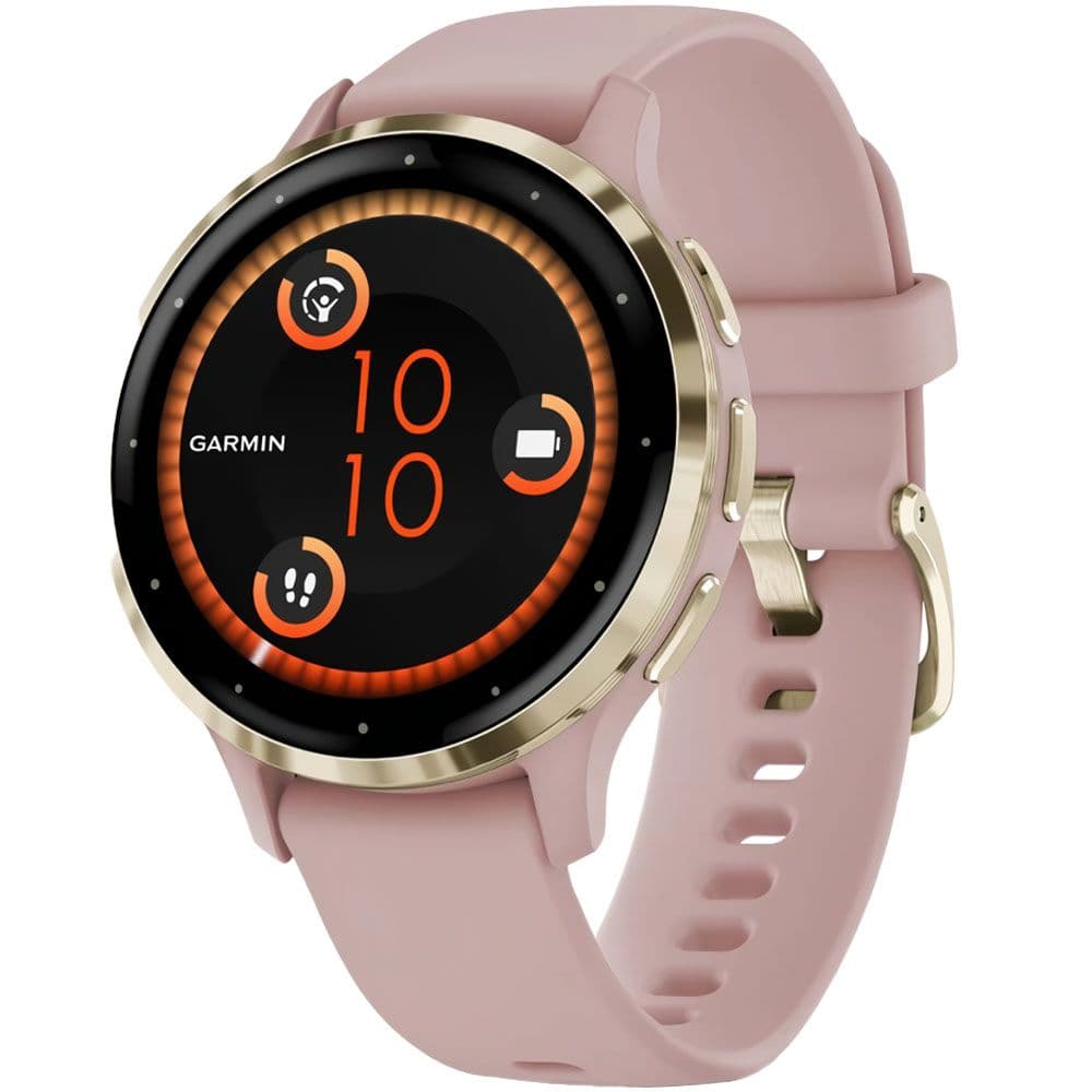 Garmin Venu 3s 010-02785-03 com Tela AMOLED / 5 ATM / 41mm / Wi-Fi / 8GB - Rose Gold
