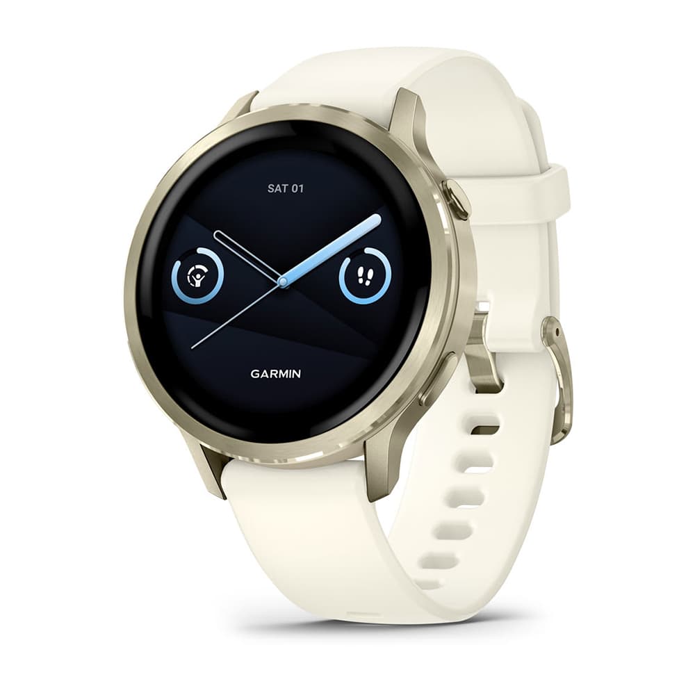Garmin Venu 4 010-03013-00 com Tela AMOLED / 5 ATM / 41mm / Wi-Fi - Lunar Gold / Bone