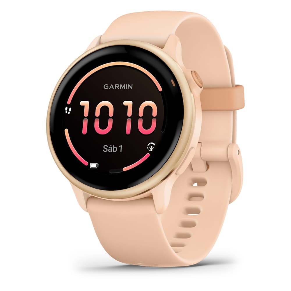 Garmin Vivoactive 6 010-02985-03 com Tela 1.2 AMOLED / 5 ATM / 42mm / Wi-Fi - Pink Dawn