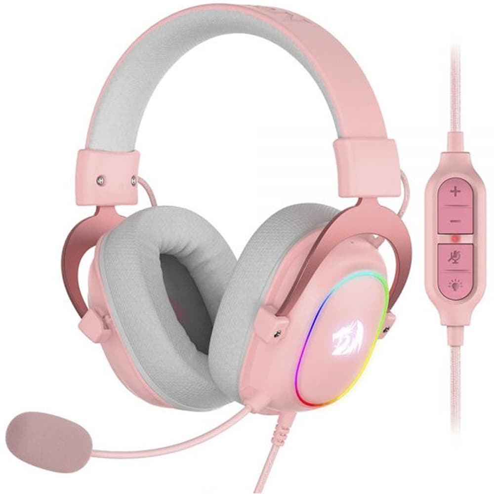 Headset Gaming Redragon H510P RGB ZEUS X Micrófono Unidireccional/53mm/RGB - Pink