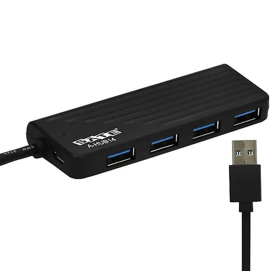 Hub USB Satellite A-HUB14 con 4 Puertos USB 3.0 - Negro