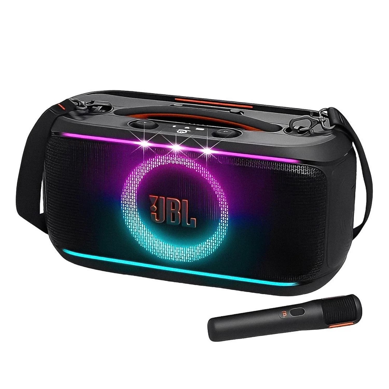 JBL Caixa de Som Portátil JBL PartyBox On-the-Go 2 Plus Bluetooth + Microfone - Preto
