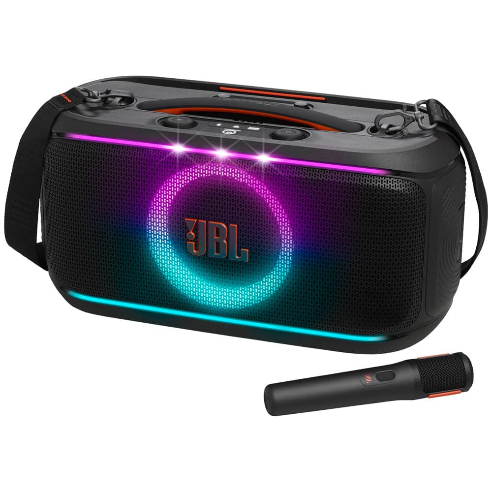 JBL Speaker JBL PartyBox On-The-Go 2 Essential com Microfone Bluetooth 100W RMS IPX4 - Preto JBLPARTYBOX
