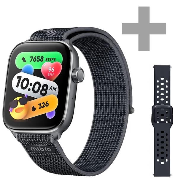 Mibro Relógio Fit XPAW027 com GPS Bluetooth - Preto + Pulseira