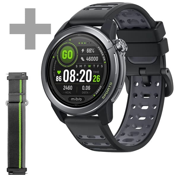 Mibro Relógio GS Active 2 XPAW024 com GPS Bluetooth - Preto + Pulseira