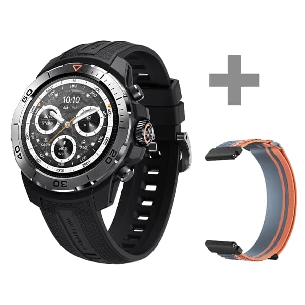 Mibro Relógio GS Explorer XPAW017 com GPS Bluetooth - Obsidian Black + Pulseira
