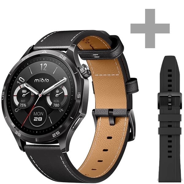 Mibro Relógio GT XPAW026 com GPS Bluetooth - Cinza Preto + Pulseira