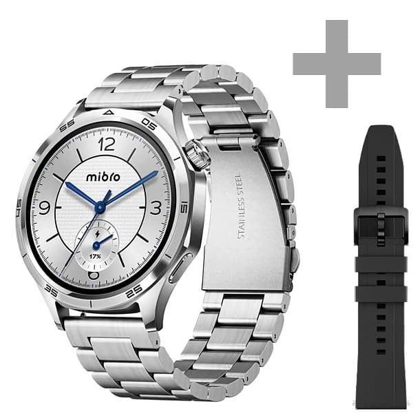 Mibro Relógio GT XPAW026 com GPS Bluetooth - Prata + Pulseira