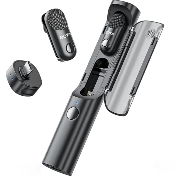 Microfone Sem Fio para Smartphone Boya Magic-05 com USB-C - Preto (Anatel)