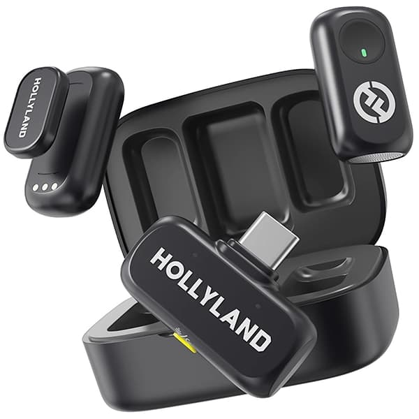 Microfone Sem Fio para Smartphone Hollyland LARK A1 Duo com USB-C - Space Gray (Anatel)
