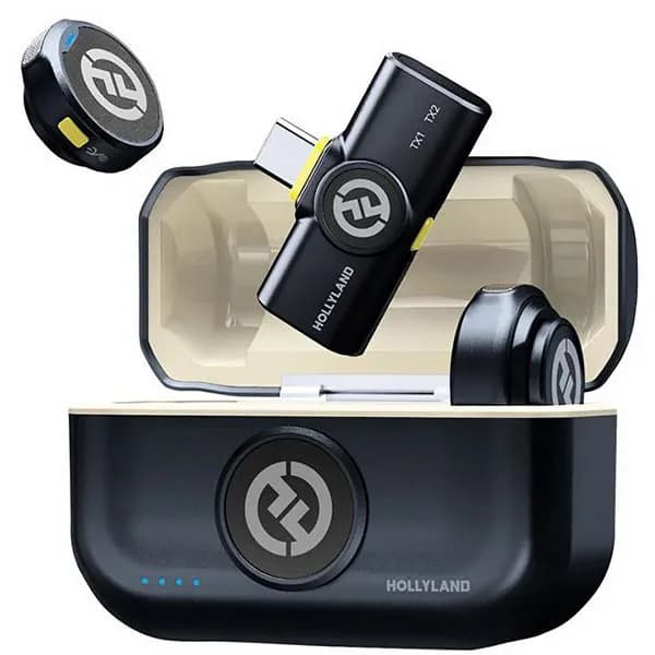 Microfone Sem Fio para Smartphone Hollyland LARK M2 com USB-C - Shine Charcoal (Anatel)