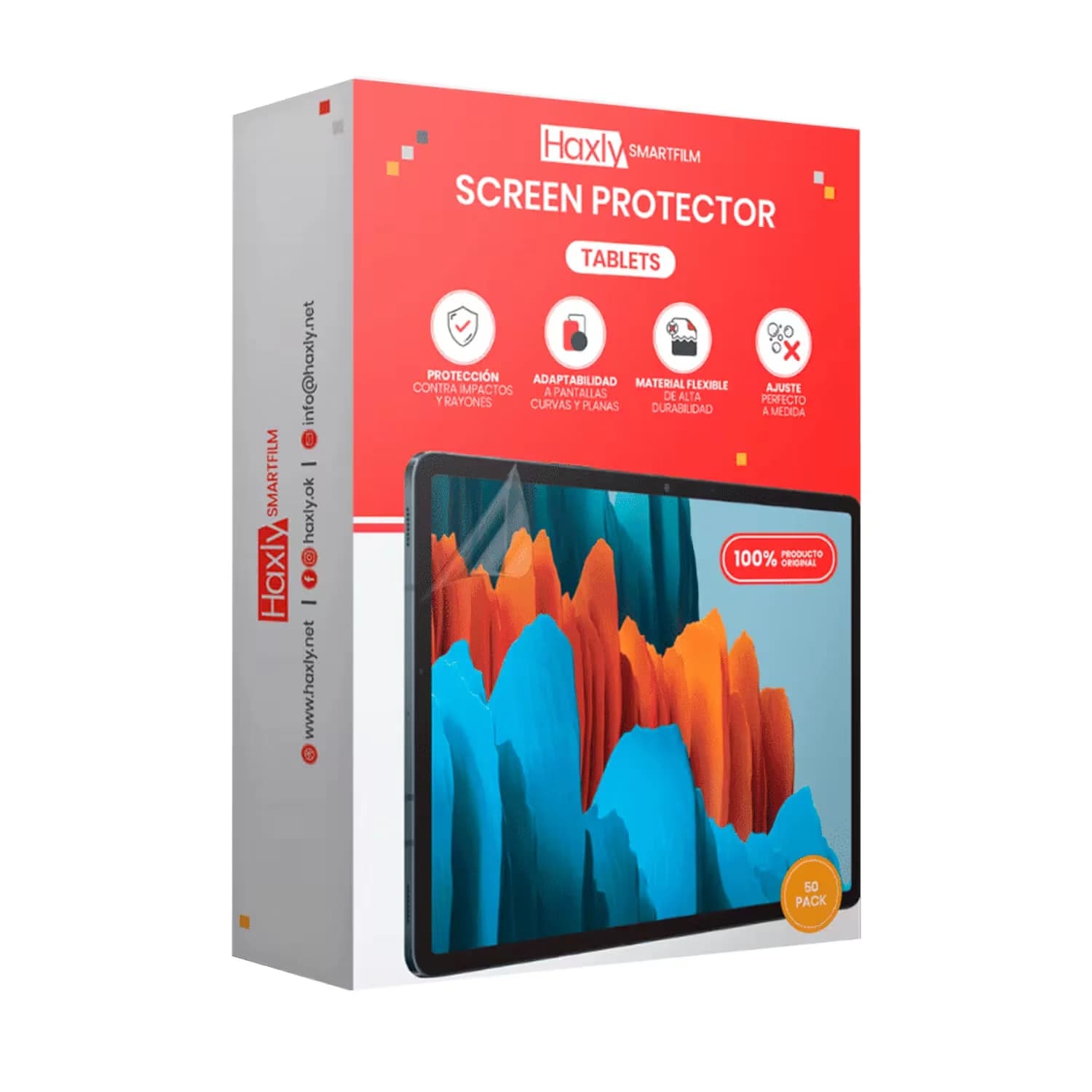 Película Haxly Smartfilm HX-F0007-50 para Tablet - 50 Unidades
